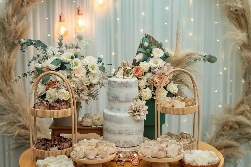 Casamento com flores secas