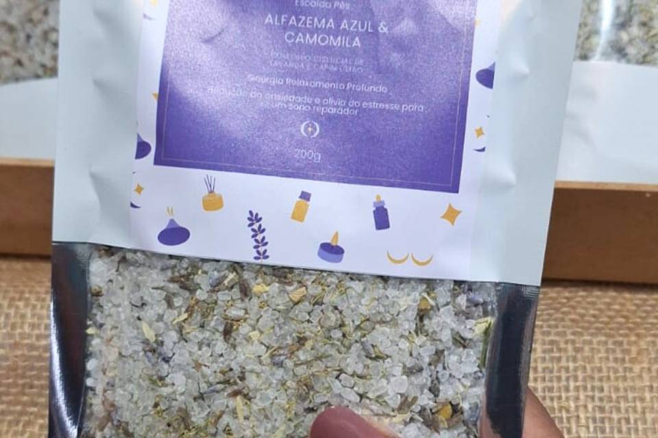 Alfazema azul e camomila