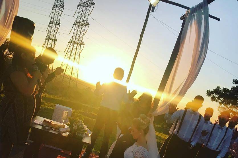 Casamento ao por do sol!