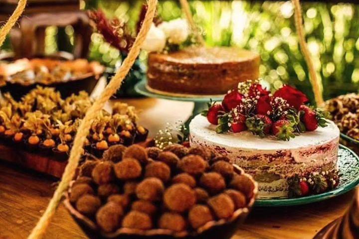 Mesa de doces de casamento