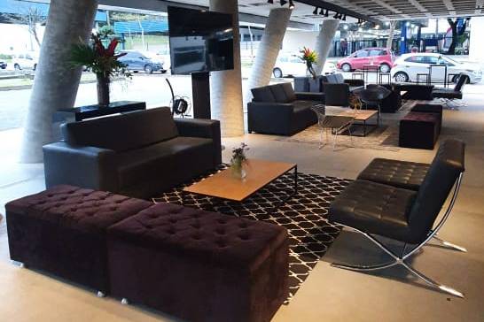 Lounge de evento corporativo