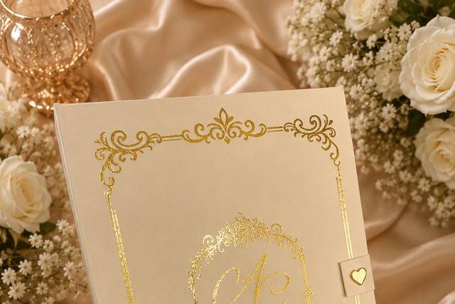 Convite de casamento com led
