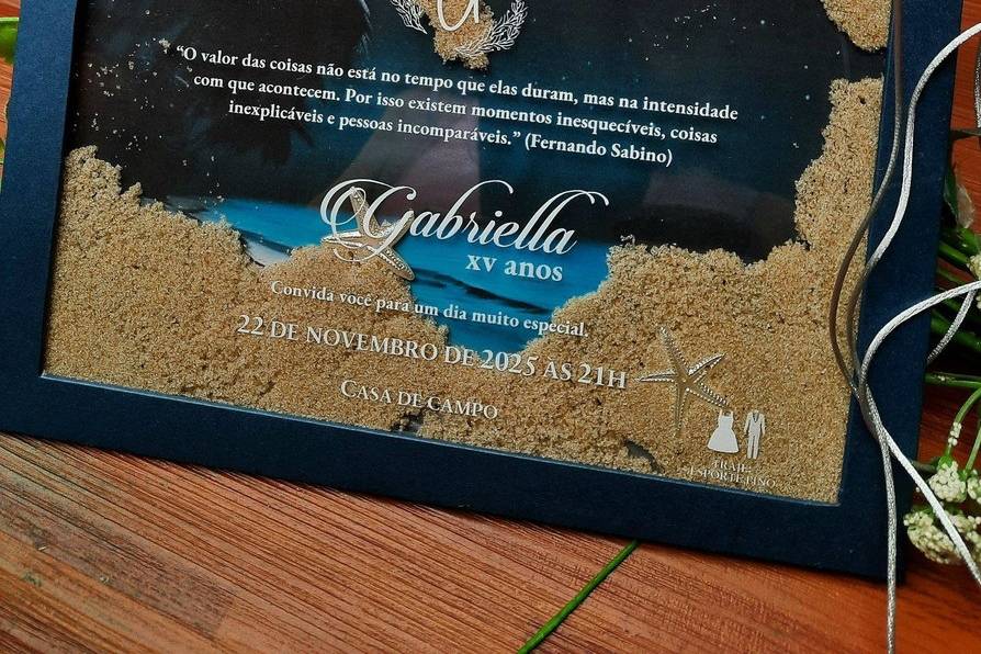 Convite de 15 anos luxo