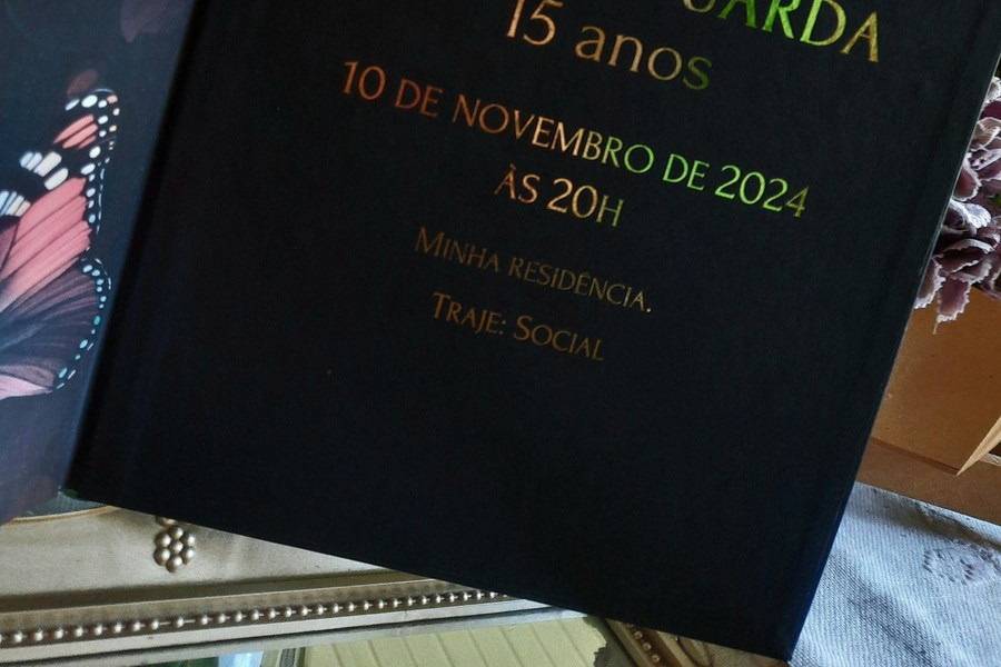 Convite de 15 anos capa dura