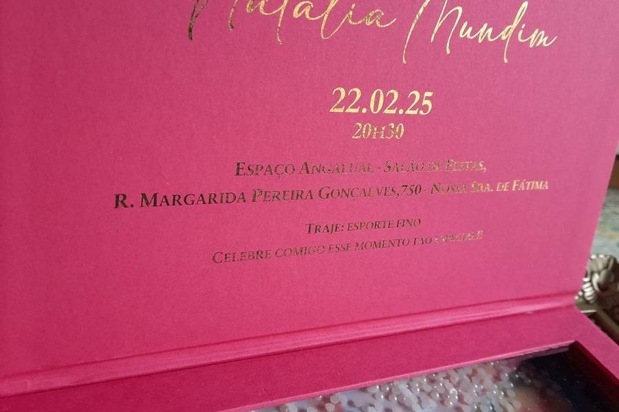 Convite de 15 anos luxo