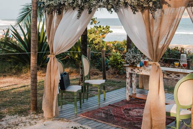 Gazebo na praia
