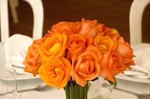 Rosas em tom laranja