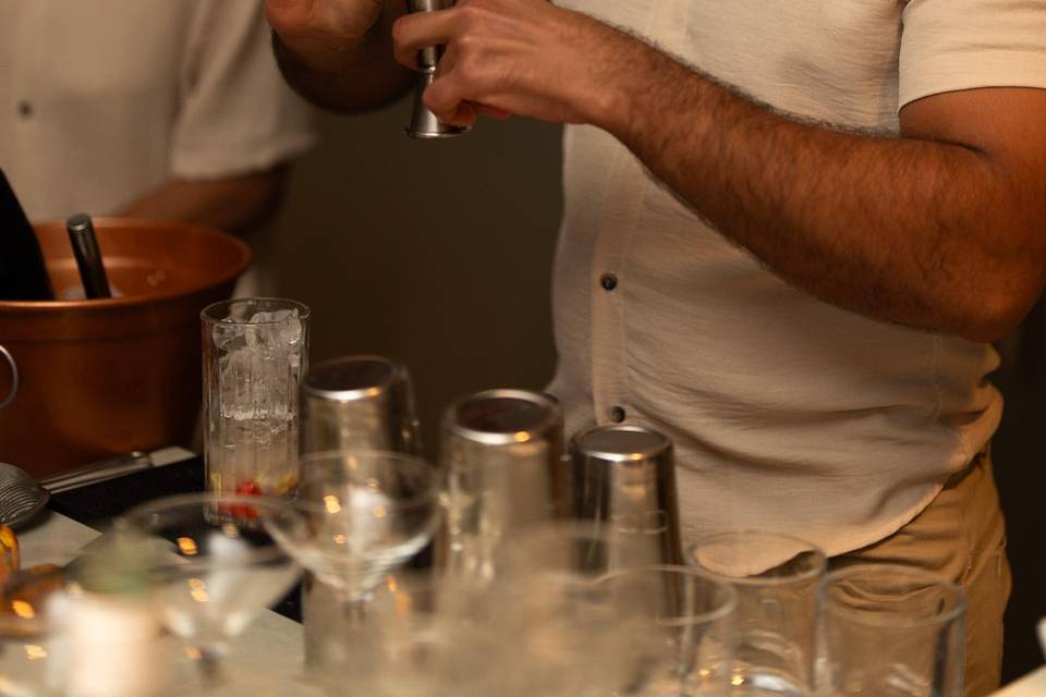 Preparando drinks