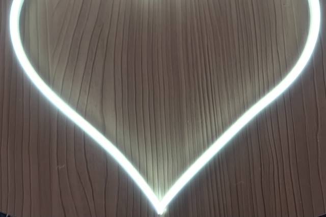 Coração de Led em MDF