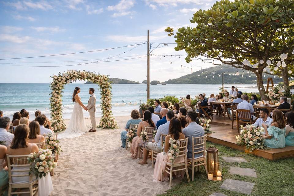 Cerimônia na praia