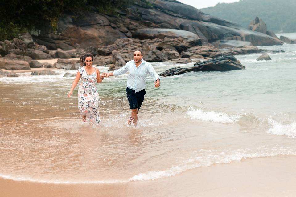 Pré-wedding na praia