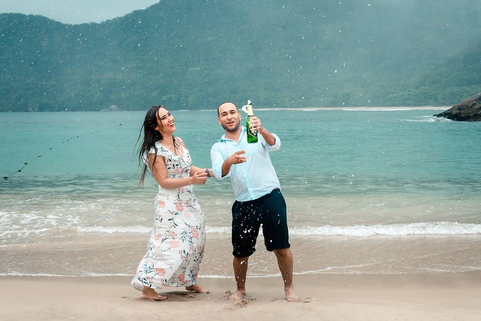 Pré-wedding na praia