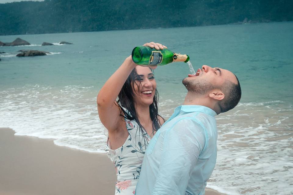 Pré-wedding na praia