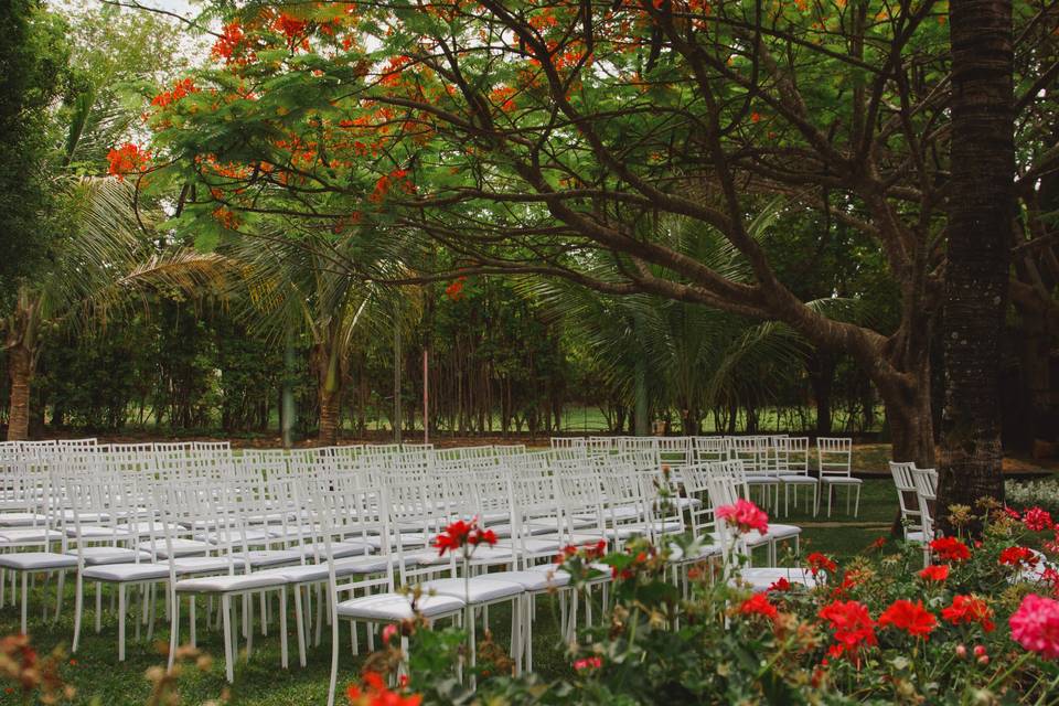 Casamento no jardim do sítio