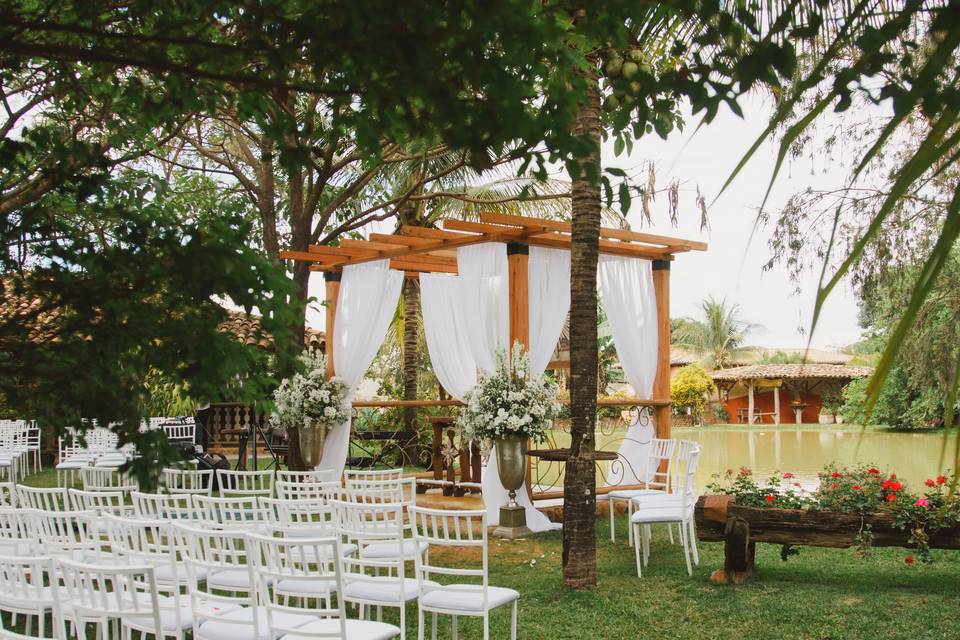 Casamento no jardim do sítio