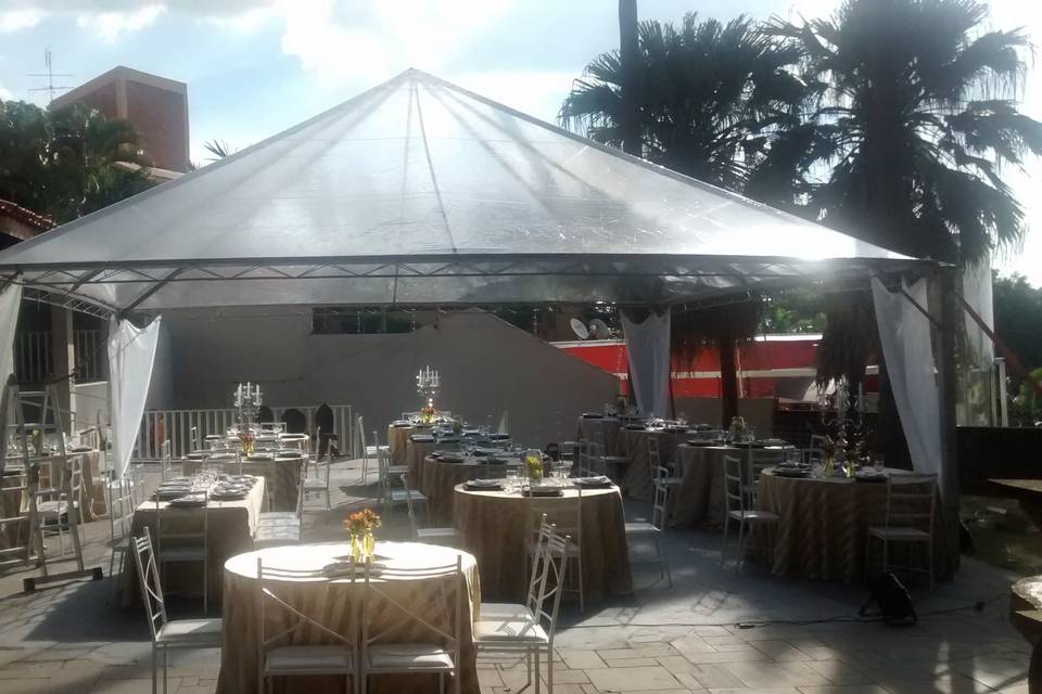 TENDA 8X8 PIRAMIDAL CRISTAL