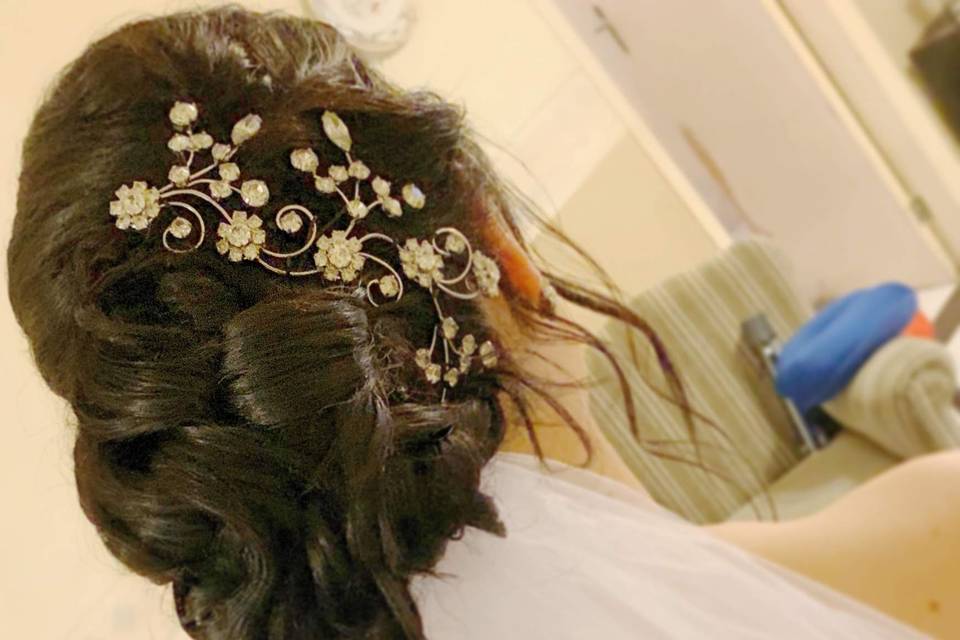 Penteado com mechas marcadas