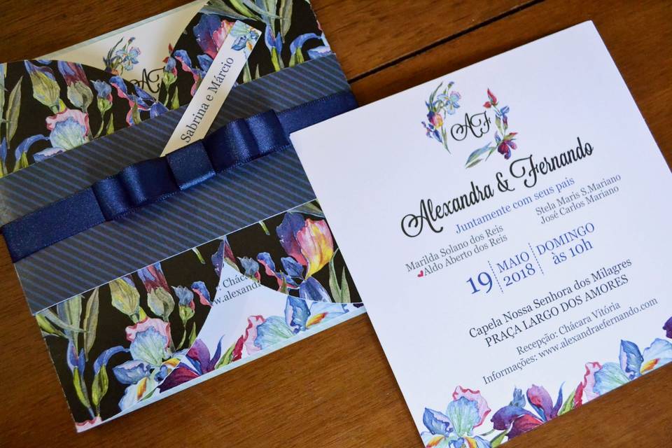 Convite Casamento Floral
