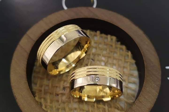 Ouro 18k branco e amarelo