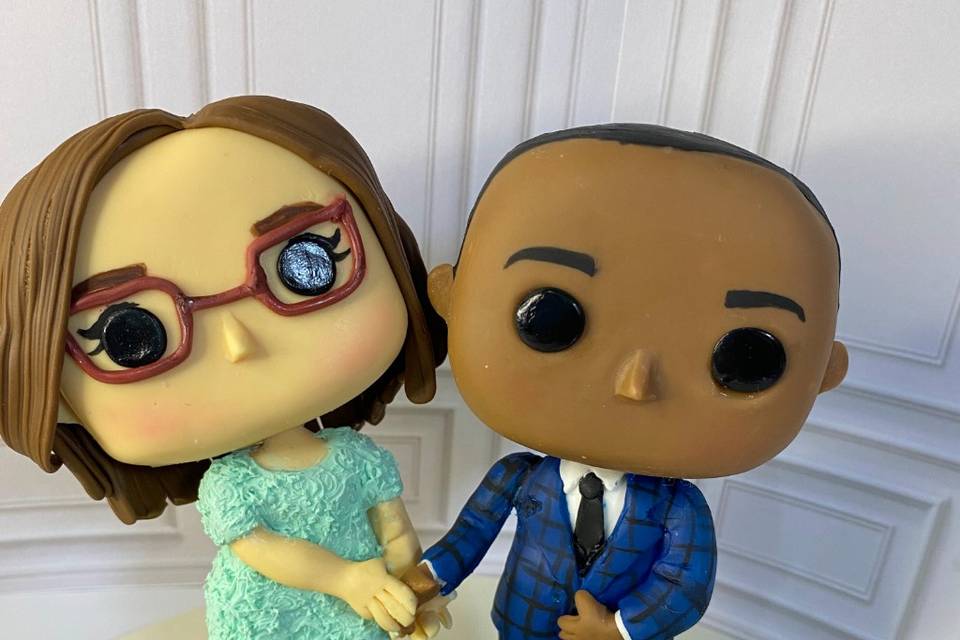 Casal funko em biscuit