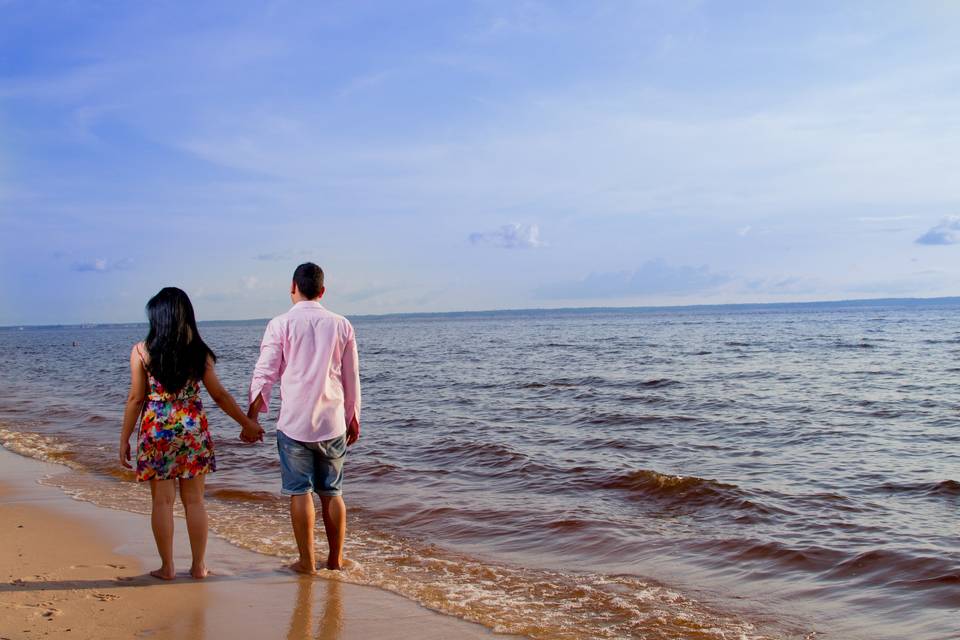 Ensaio fotográfico na praia