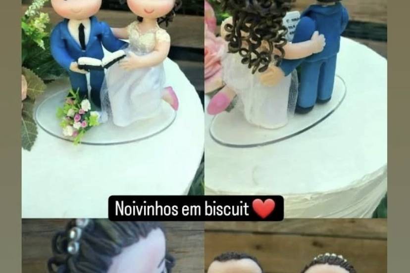Noivinhos em biscuit