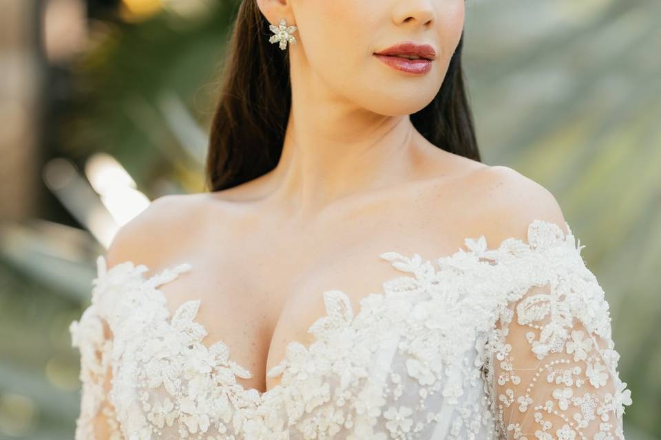 Detalhes do vestido floral