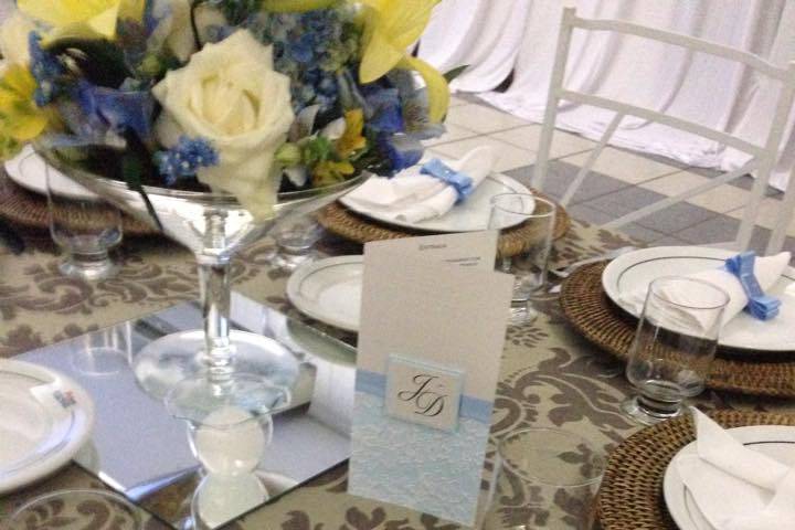 Menu casamento em renda