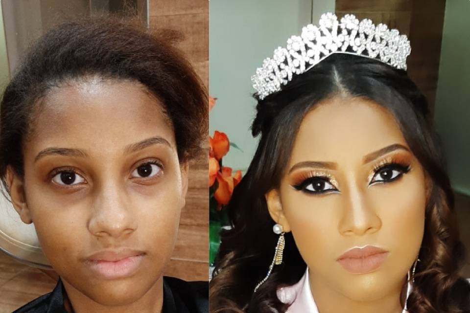 Antes e depois debutante