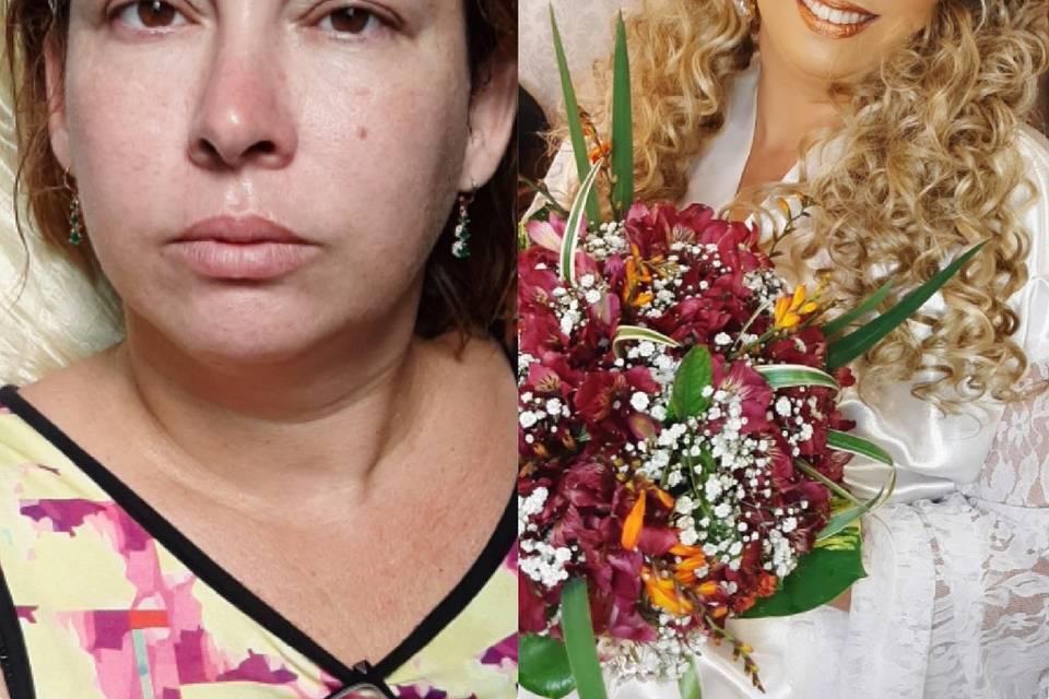 Antes e depois noiva