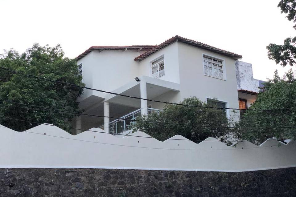 Vista externa da casa