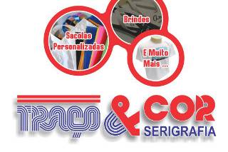 Traço e cor serigrafia logo