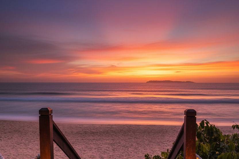Saida para praia  por do sol