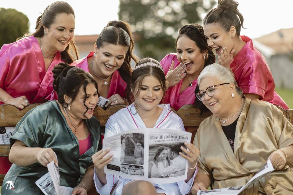 Making of noiva e madrinhas