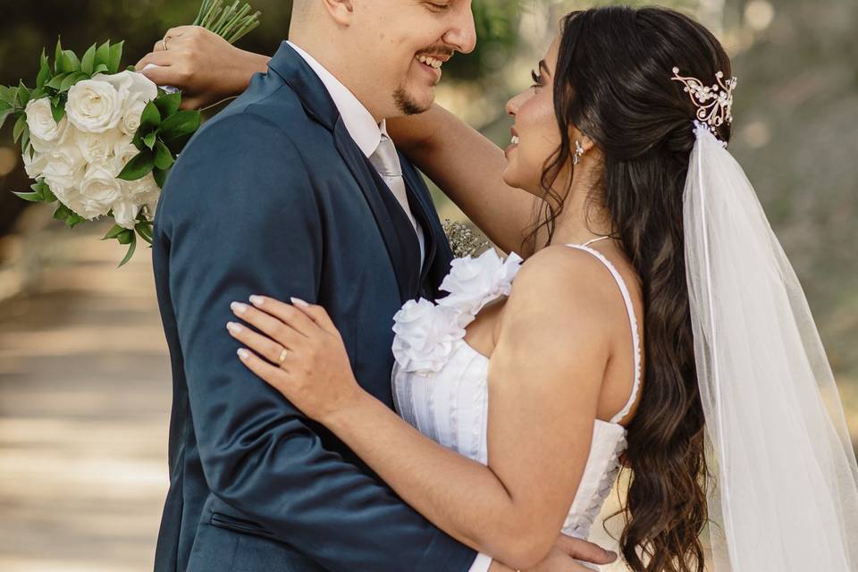 Póis wedding com luz natural