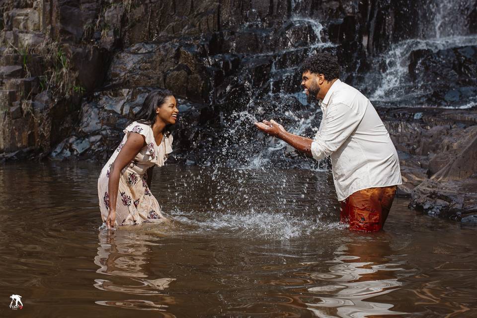 Pré wedding na cachoeira