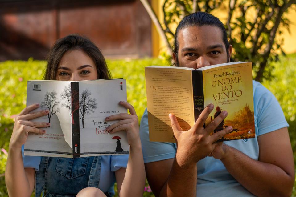 Pré-Wedding com livros