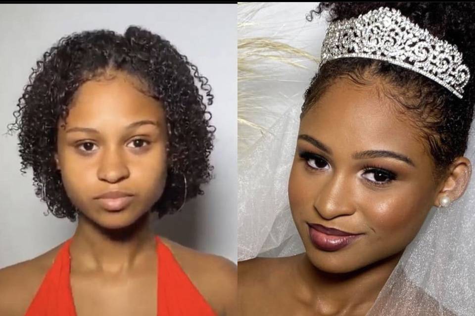 Noiva antes e depois