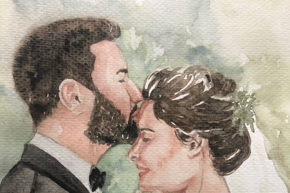 Aquarela noivos