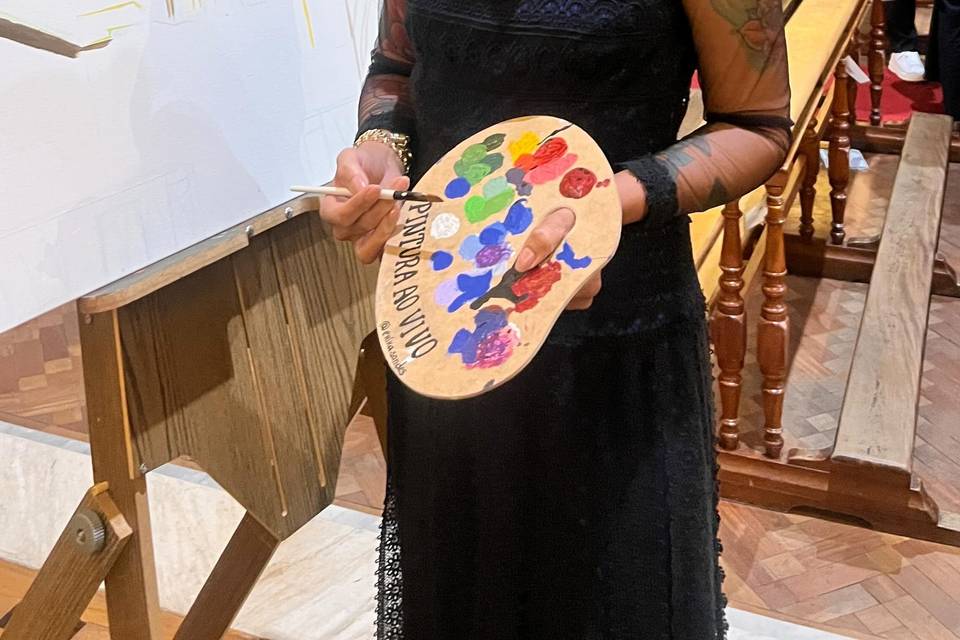 Pintura ao vivo para casamento