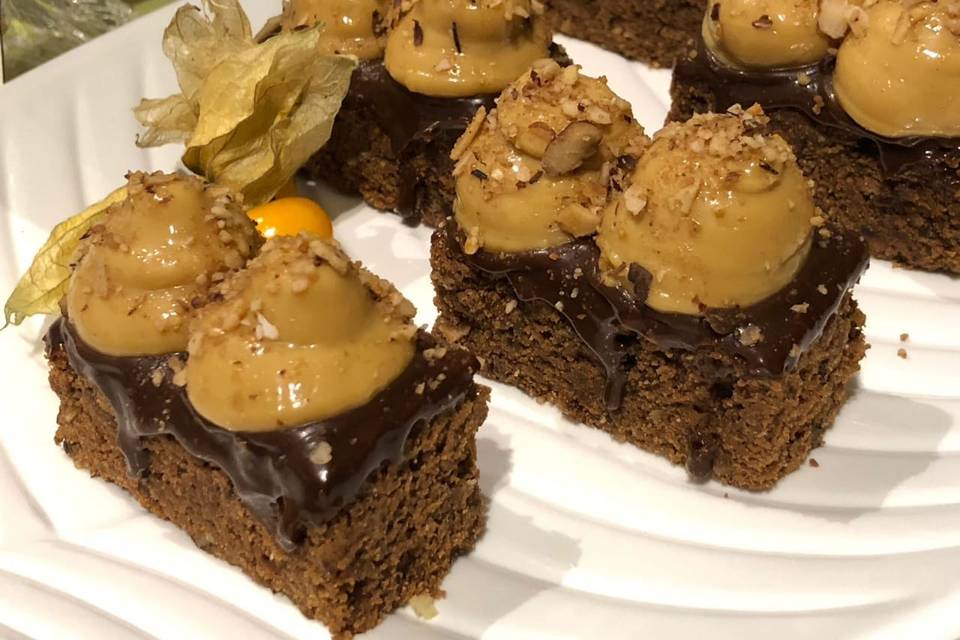 Brownie com Doce de Leite