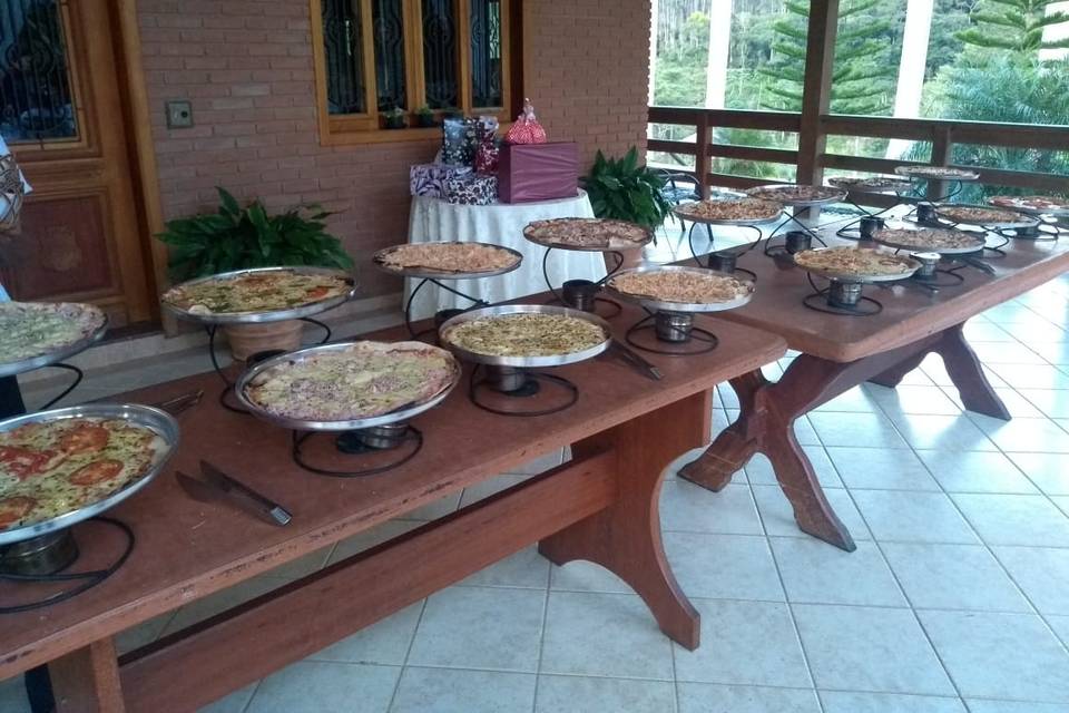 Buffet de pizzas - serviço