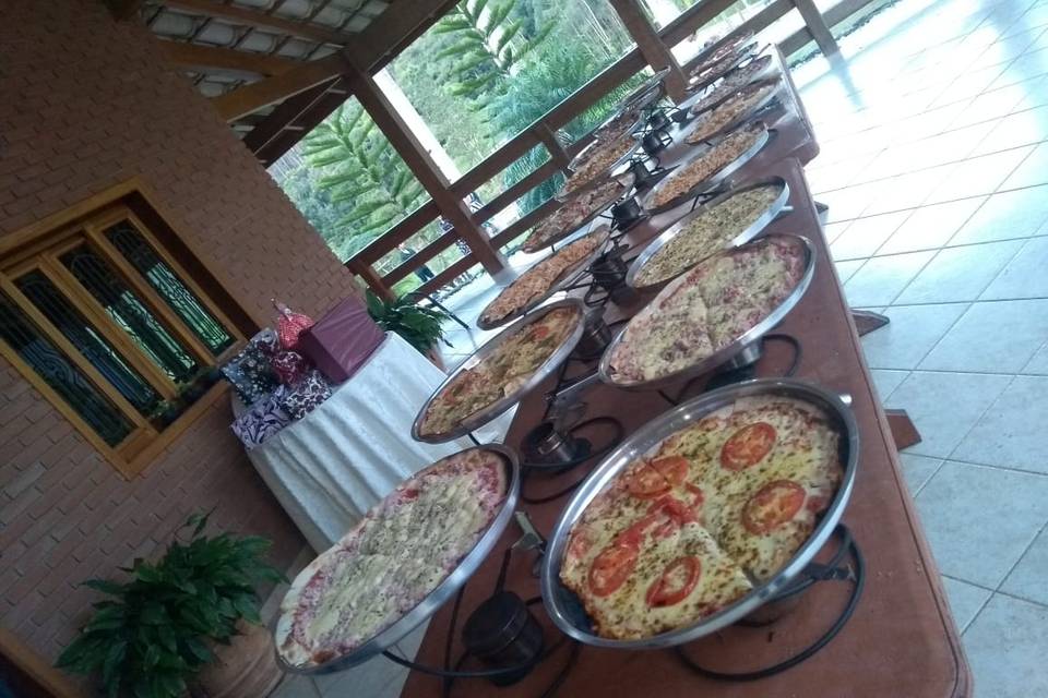 Buffet de pizzas - serviço