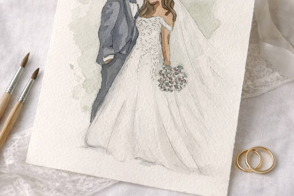 Ilustração em aquarela ao vivo