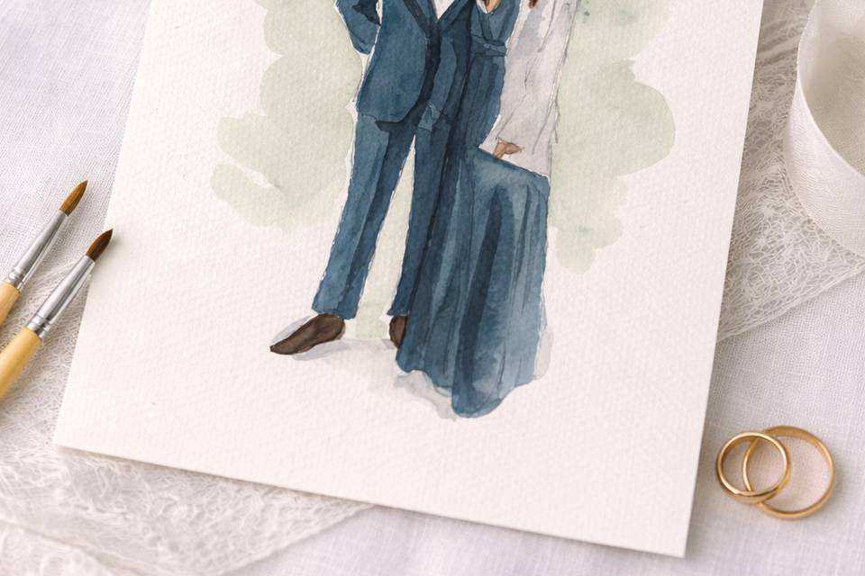 Ilustração em aquarela ao vivo