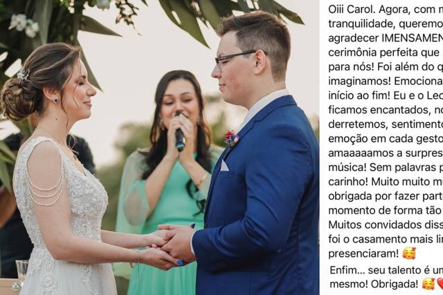 Feedback da noiva Monica!