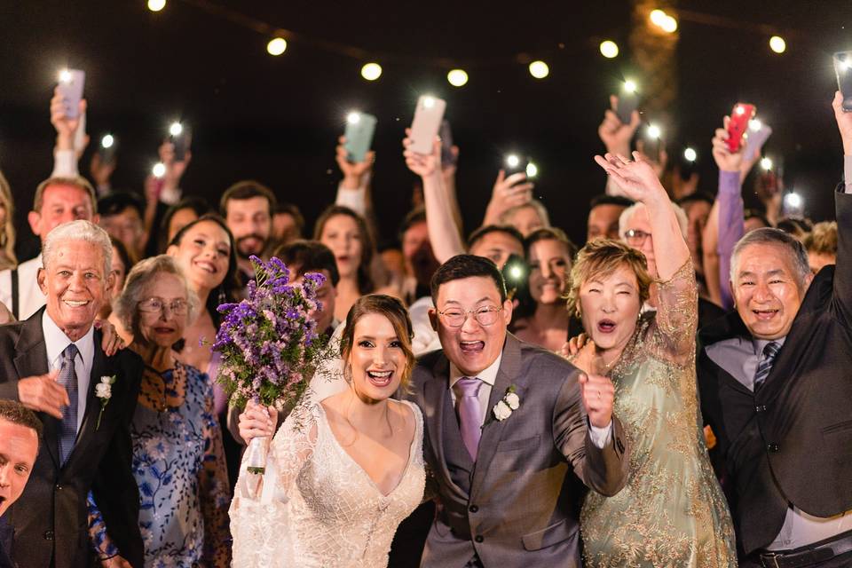 Padrinhos participando