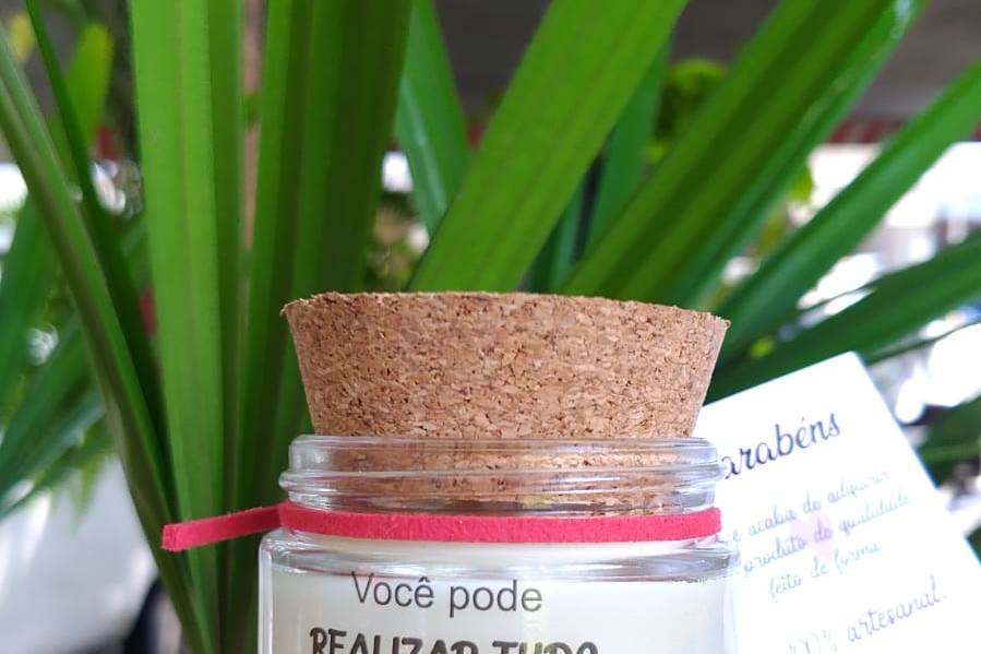 Vela aromática de coco