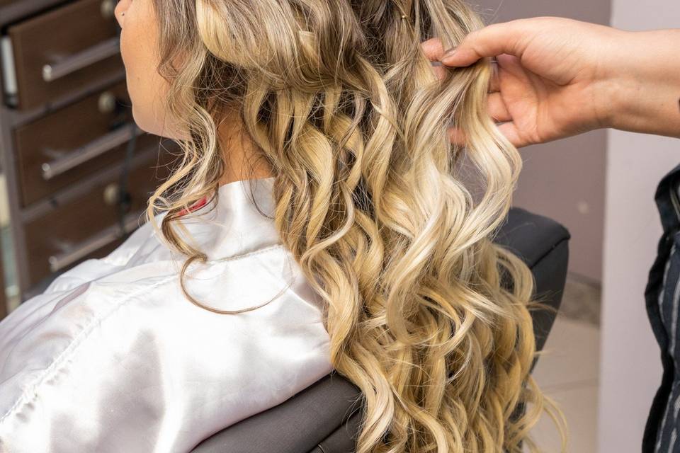 Preparação de penteado