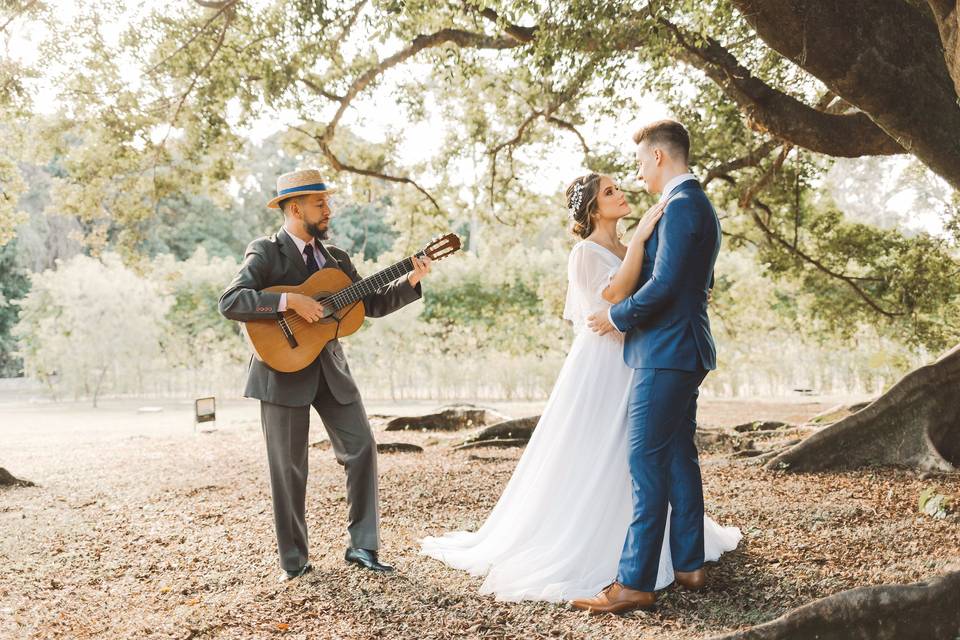 Casamento intimista com violão